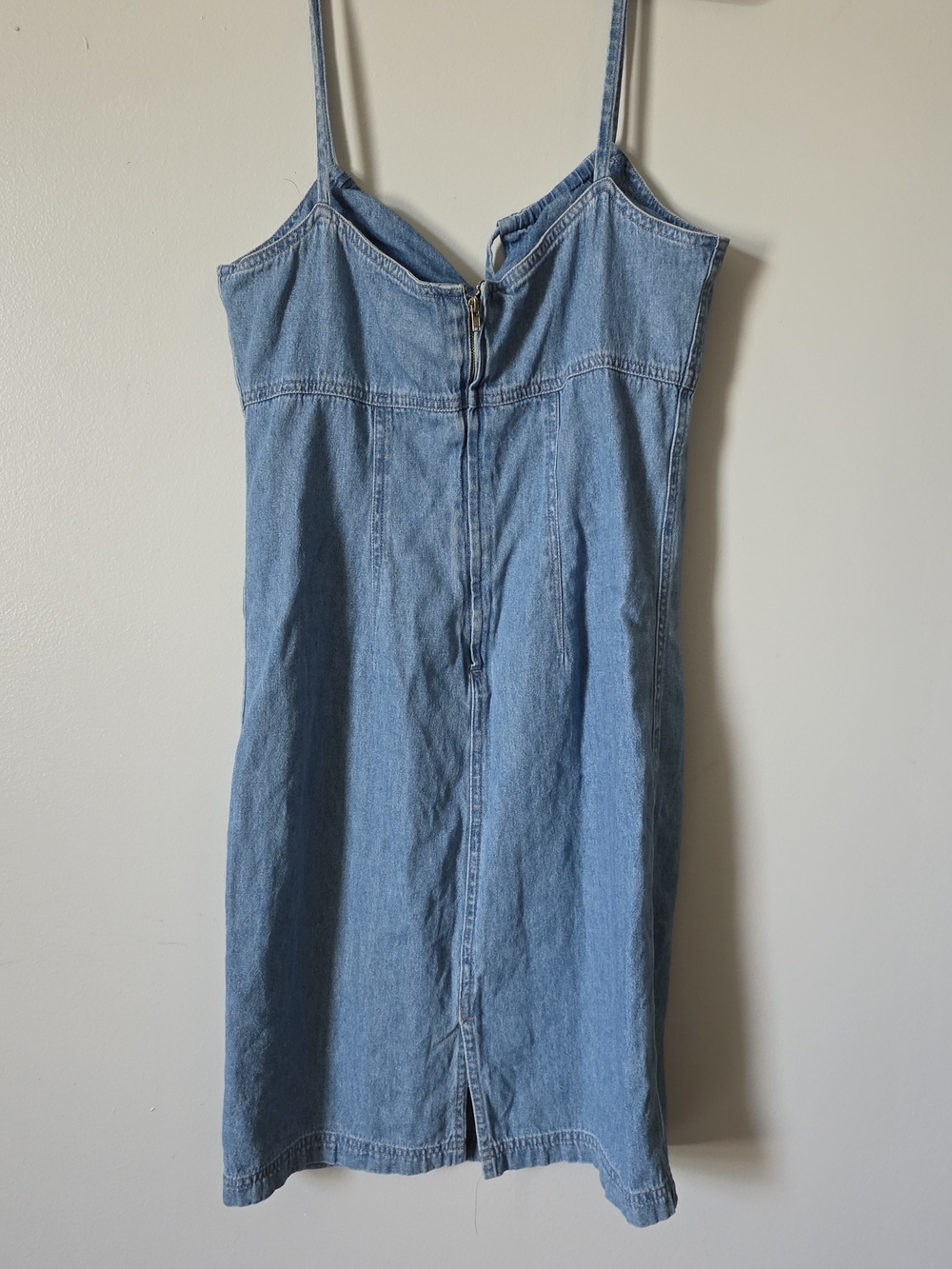 New York & Company Light Blue Denim Dress Mini Cottage, Indie, Summer 90s Y2k - Picture 3 of 6